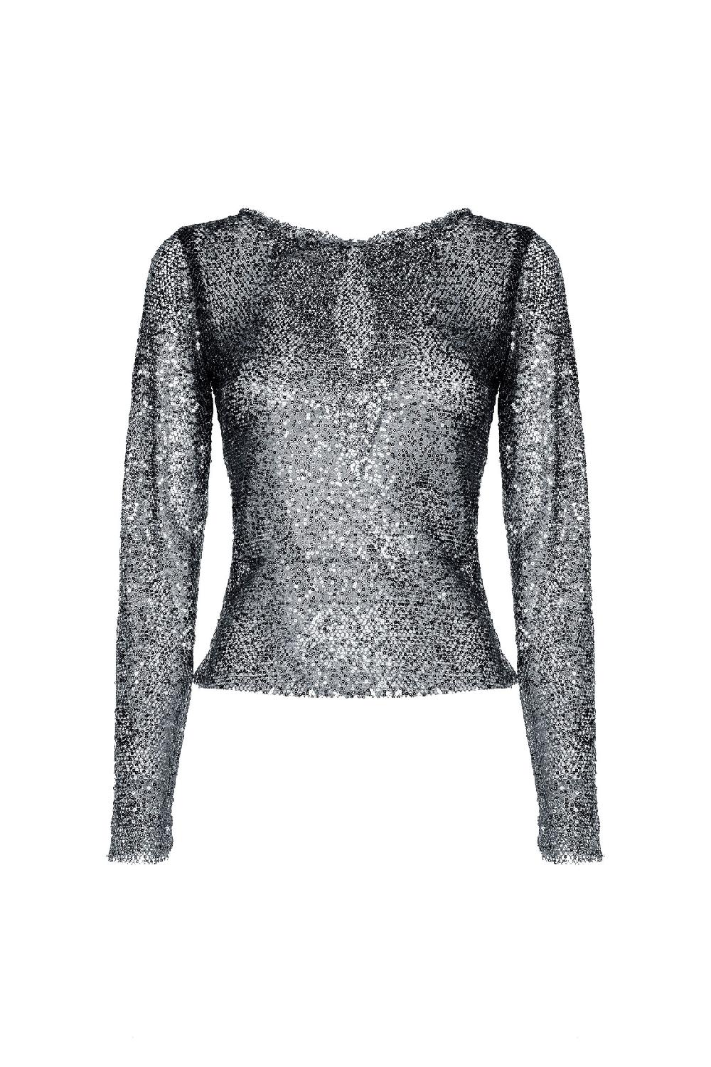 Soallure MAGLIA SCOLLO BARCA PAILLETTES Shopping Online