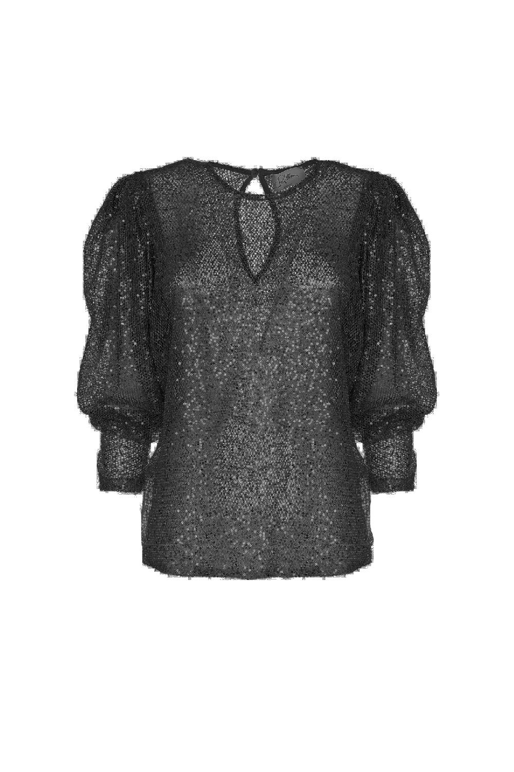Soallure MAGLIA MANICHE A SBUFFO PAILLETTES Affare Del Giorno