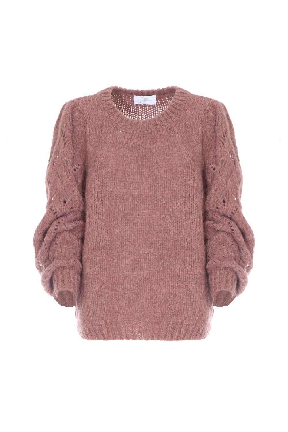 Soallure MAGLIA MANICHE TRAFORATE IN ALPACA Presa