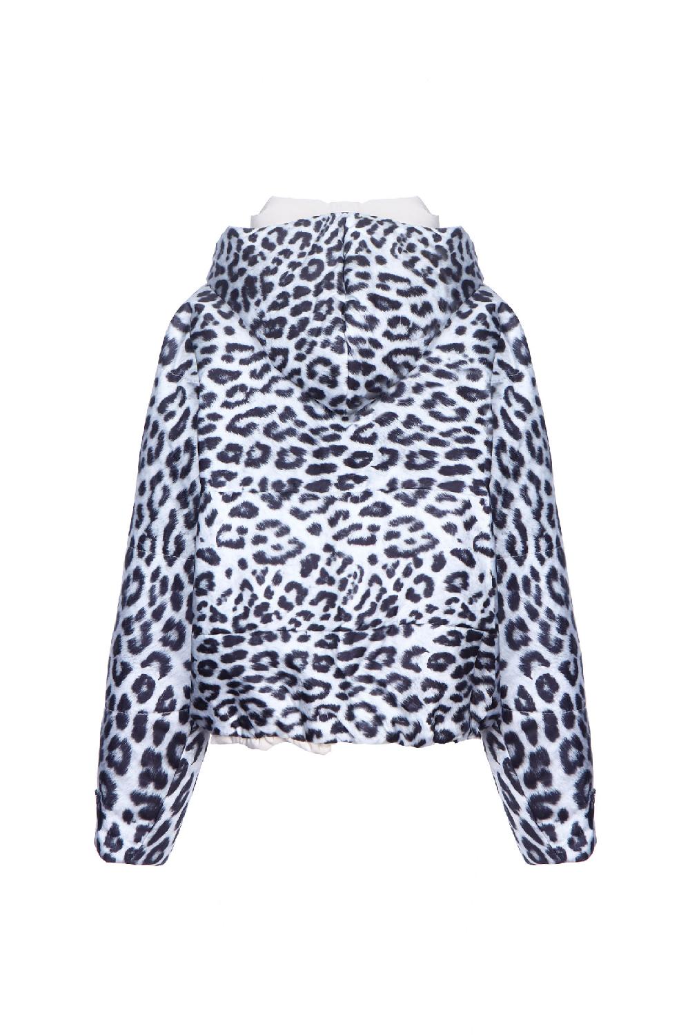 Soallure PIUMINO CON CAPPUCCIO FANTASIA LEOPARDATA Saldi Di Fabbrica