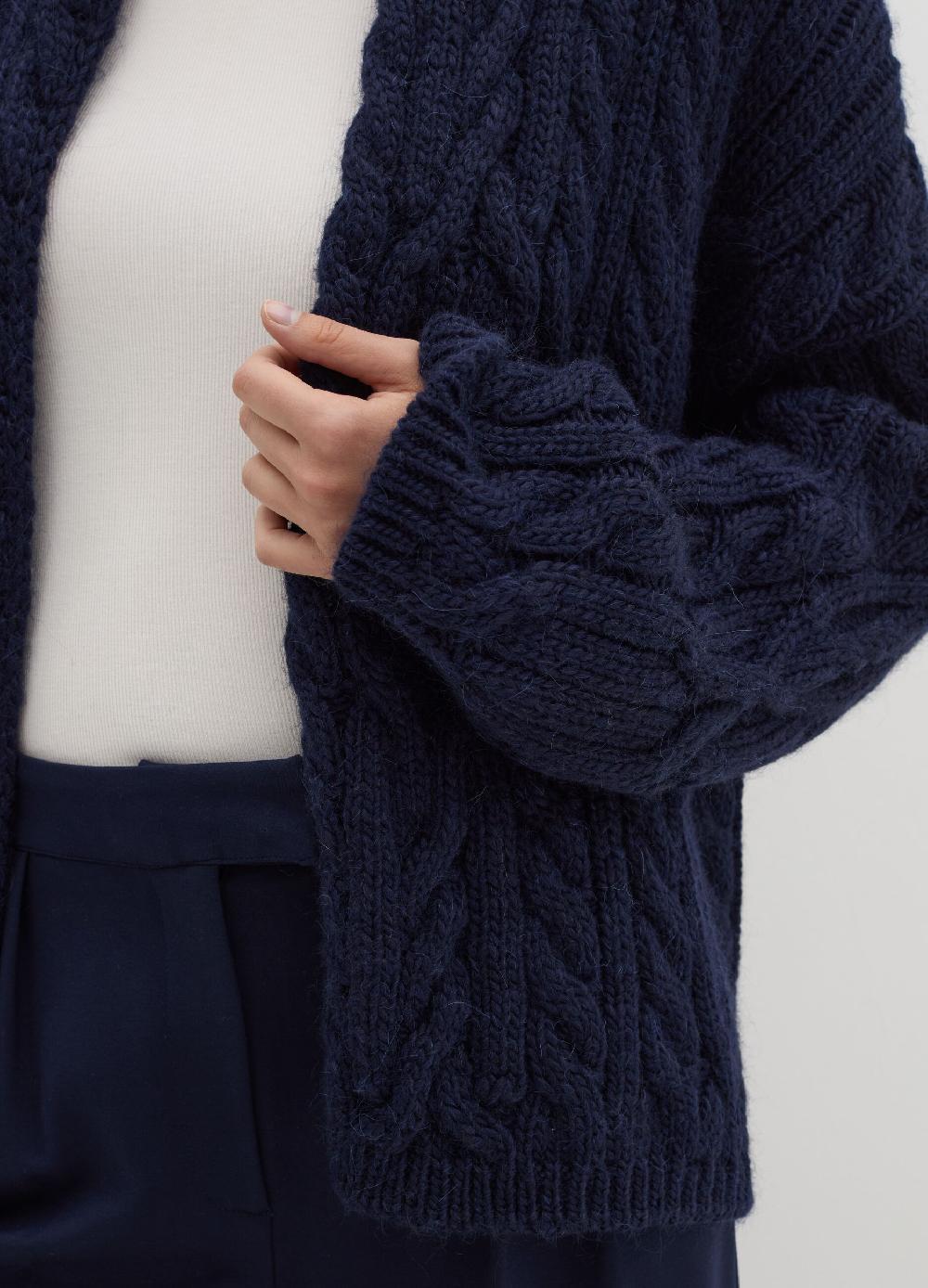 Stefanel Cardigan aperto in stoppino a trecce Fino al 60% di sconto