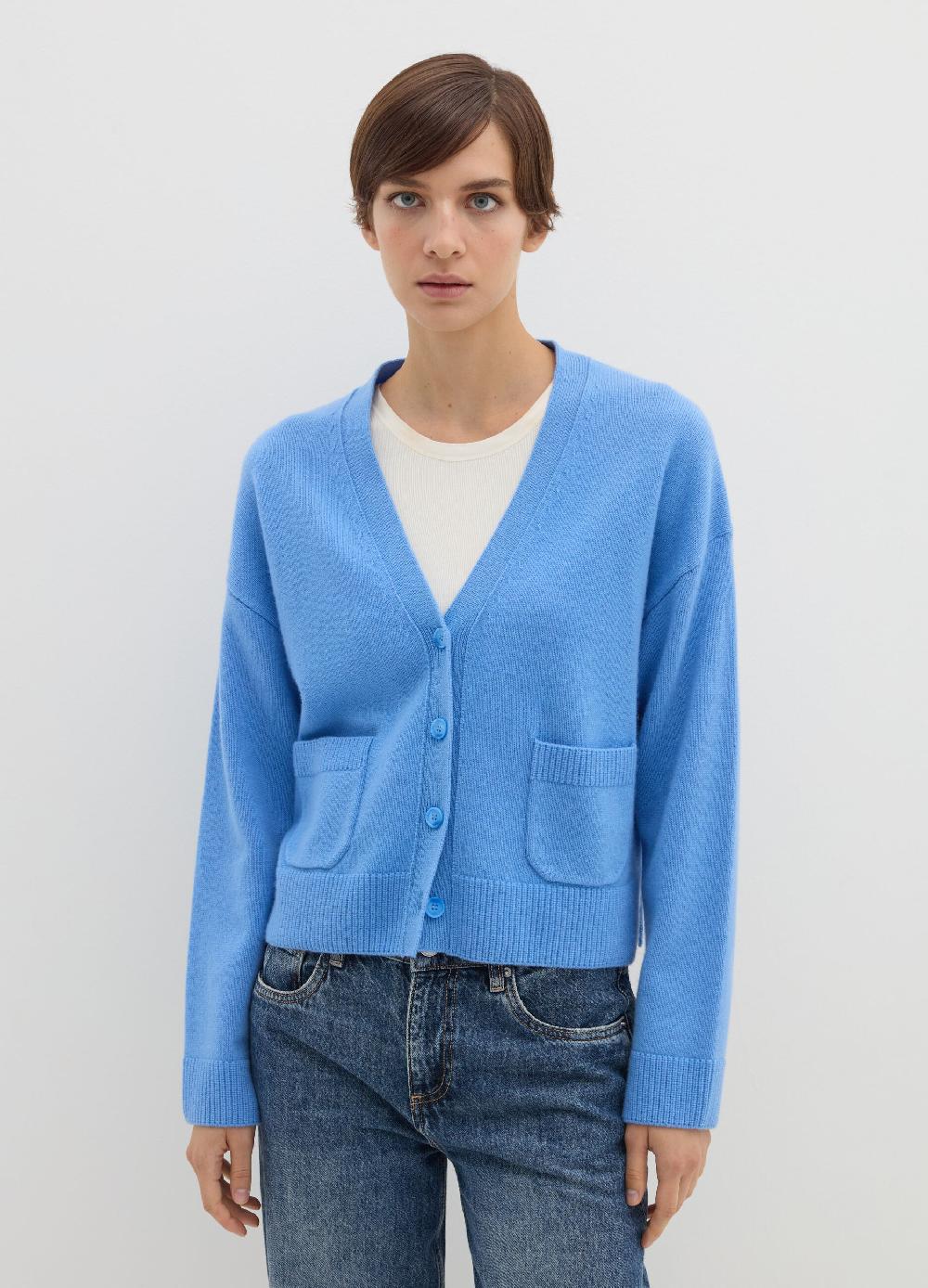 Stefanel Cardigan in lana e cashmere con scollo a V Offerta speciale della fabbrica