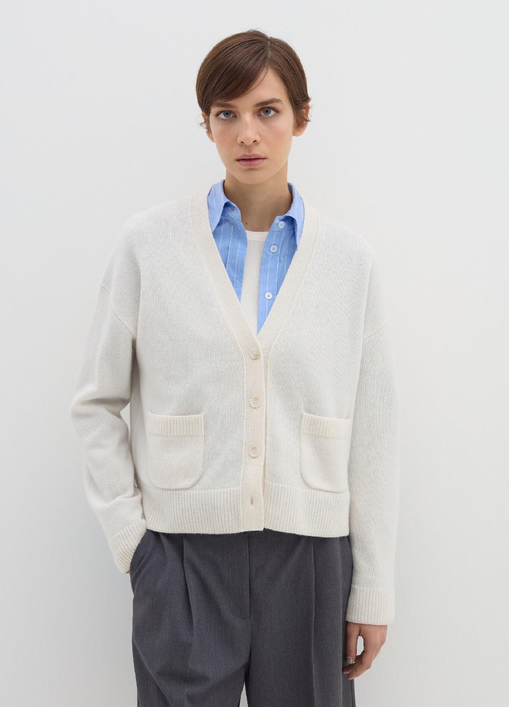 Stefanel Cardigan in lana e cashmere con scollo a V Sostegno trimestrale