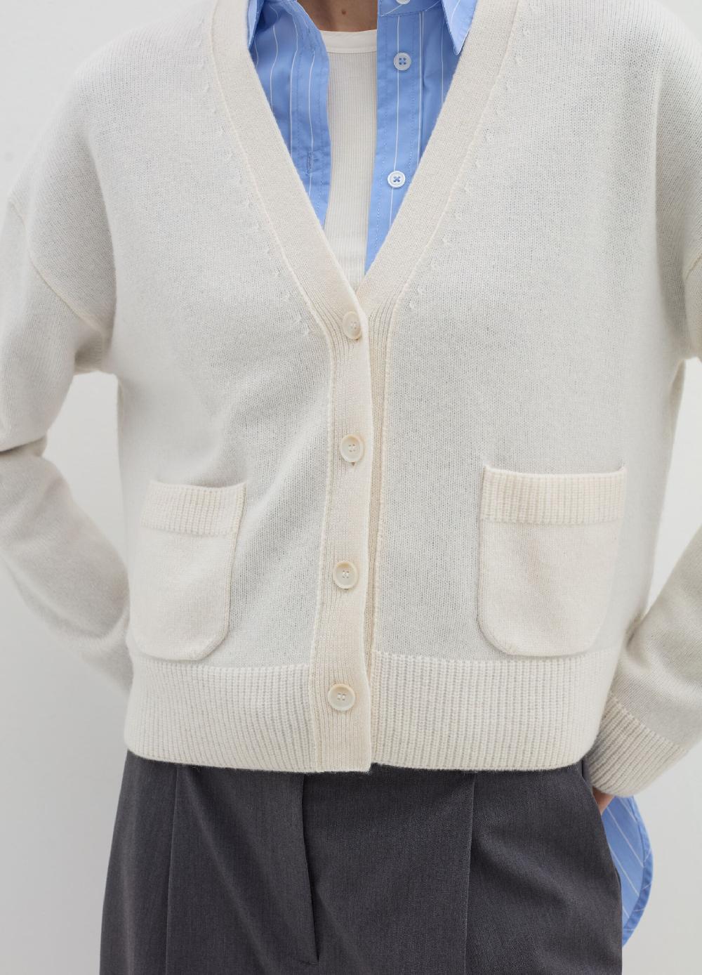 Stefanel Cardigan in lana e cashmere con scollo a V Sostegno trimestrale