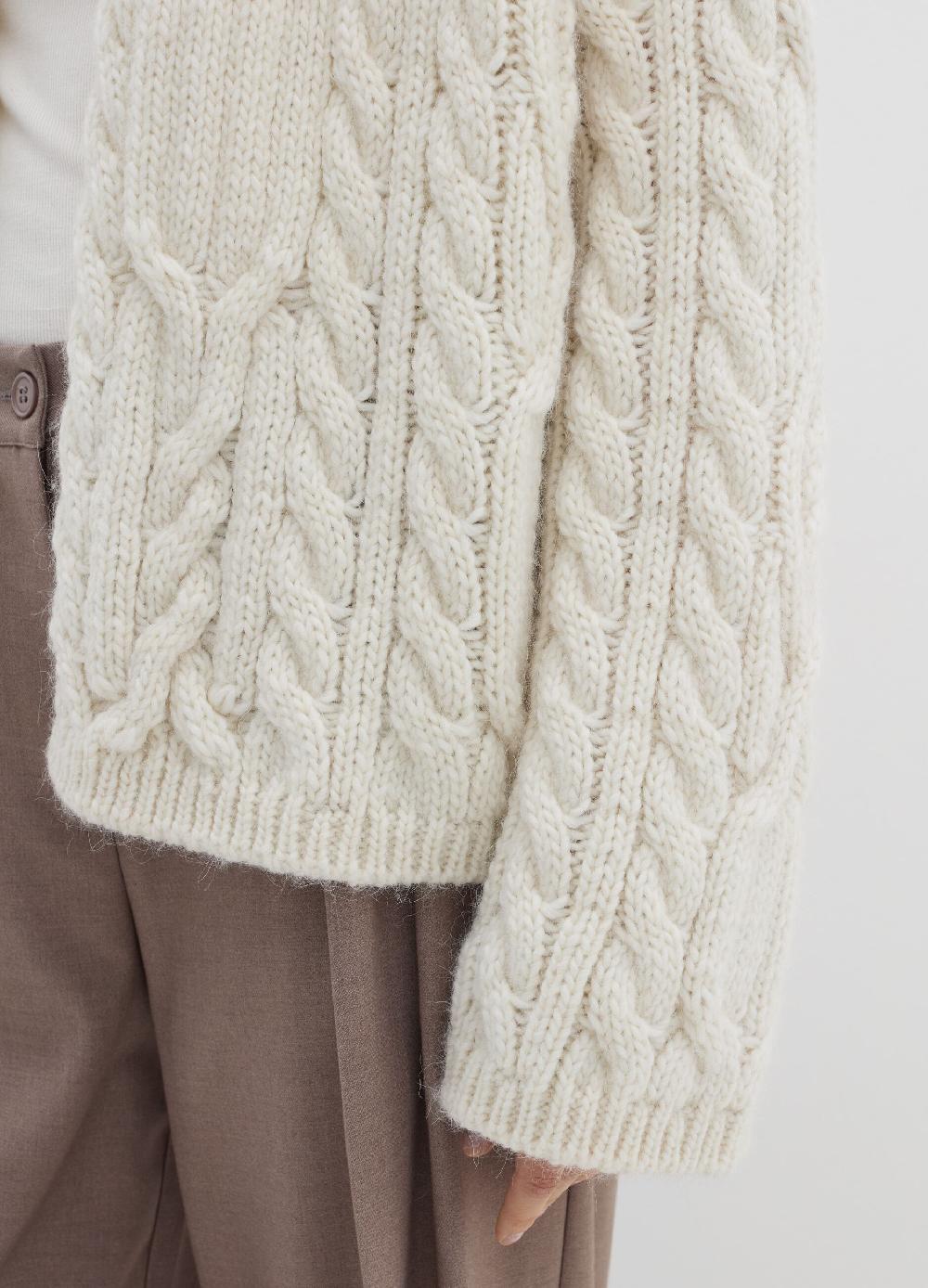 Stefanel Cardigan aperto in stoppino a trecce Super sconto
