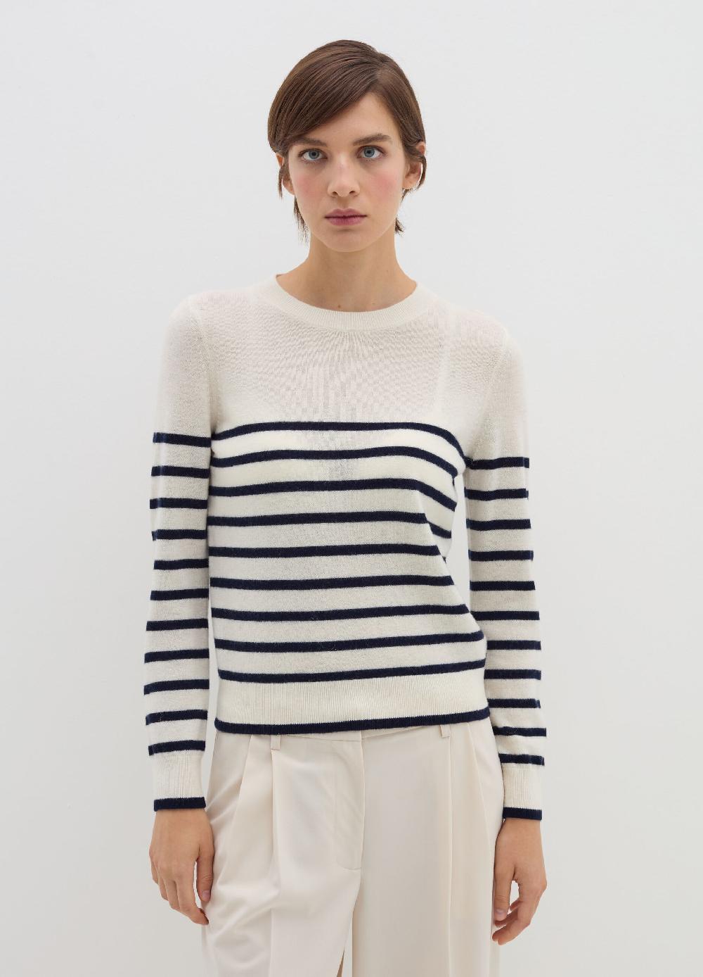 Stefanel Pullover a righe in lana cardata Enormi sconti