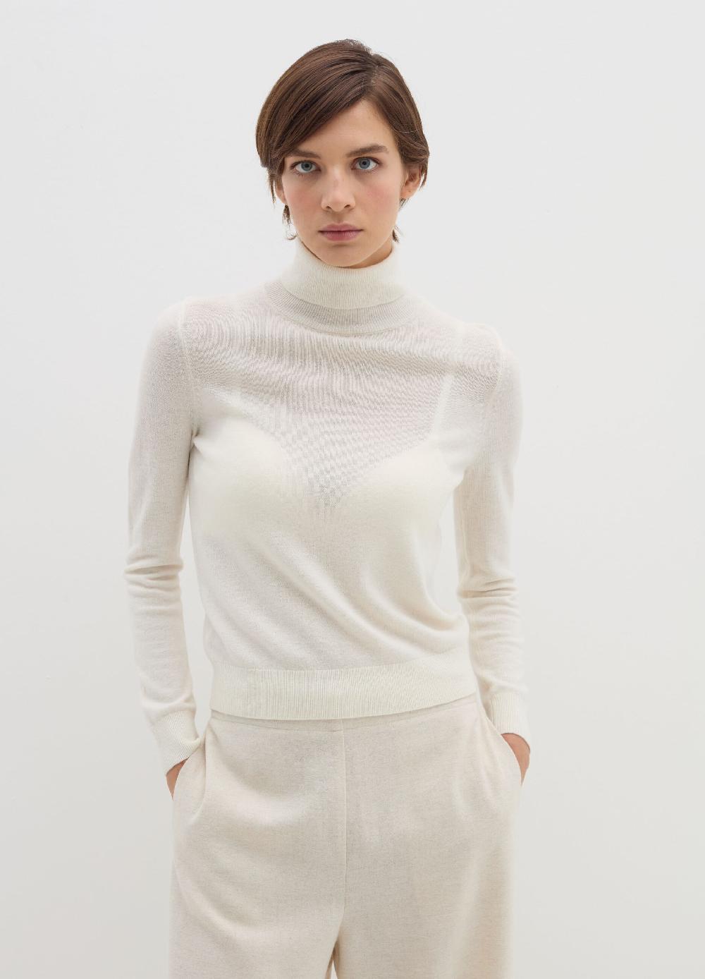 Stefanel Pullover in lana cardata a collo alto Black Friday Prezzi