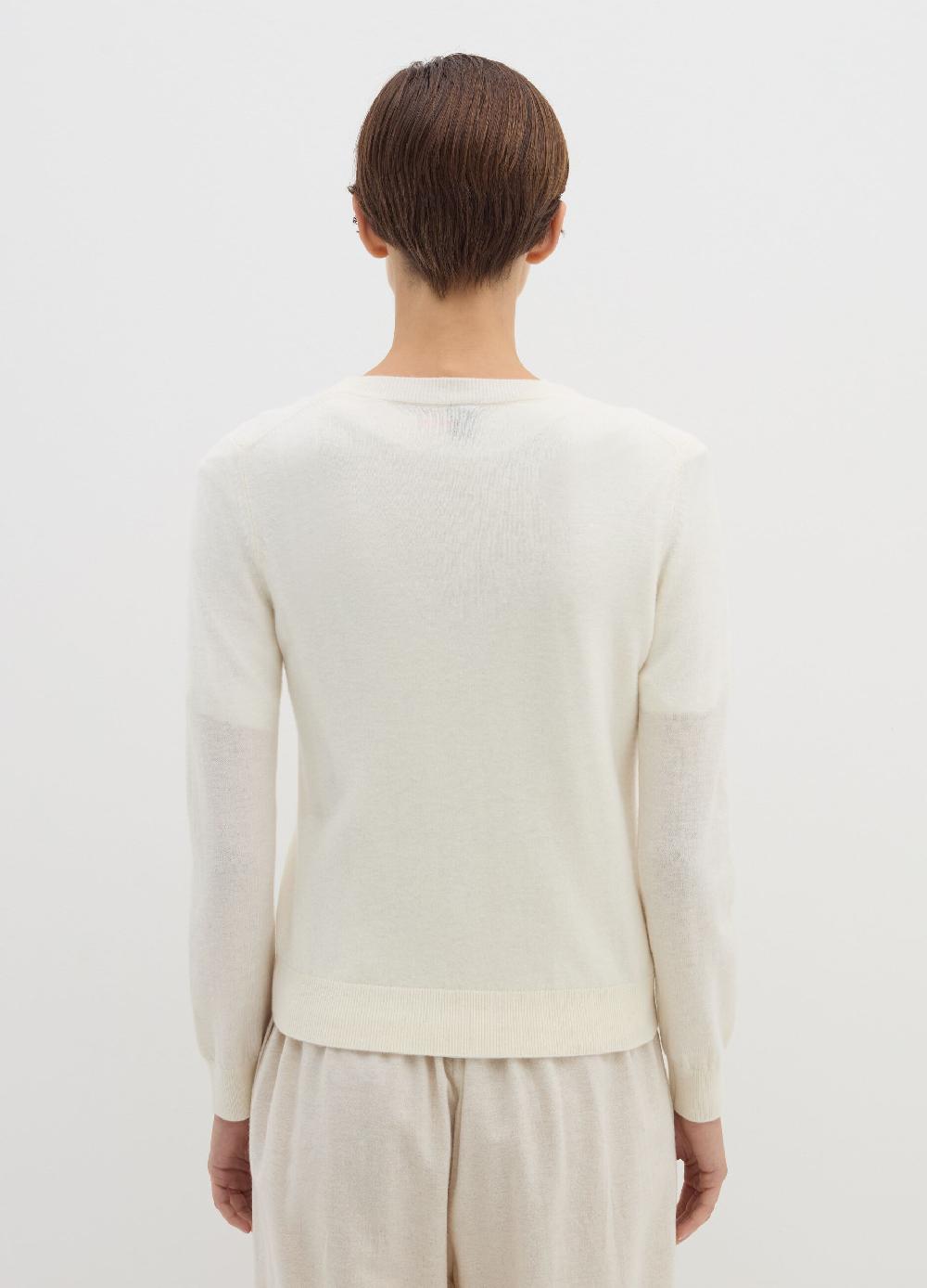 Stefanel Maglia in lana cardata con maniche lunghe In vendita