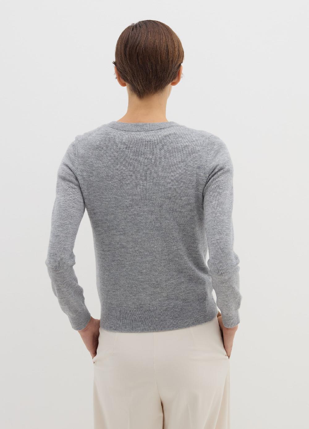 Stefanel Maglia in lana cardata con maniche lunghe Italy