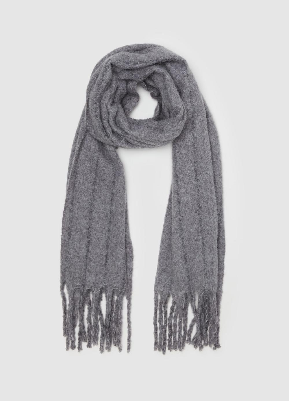 Stefanel Sciarpa jacquard a righe con frange Sconto