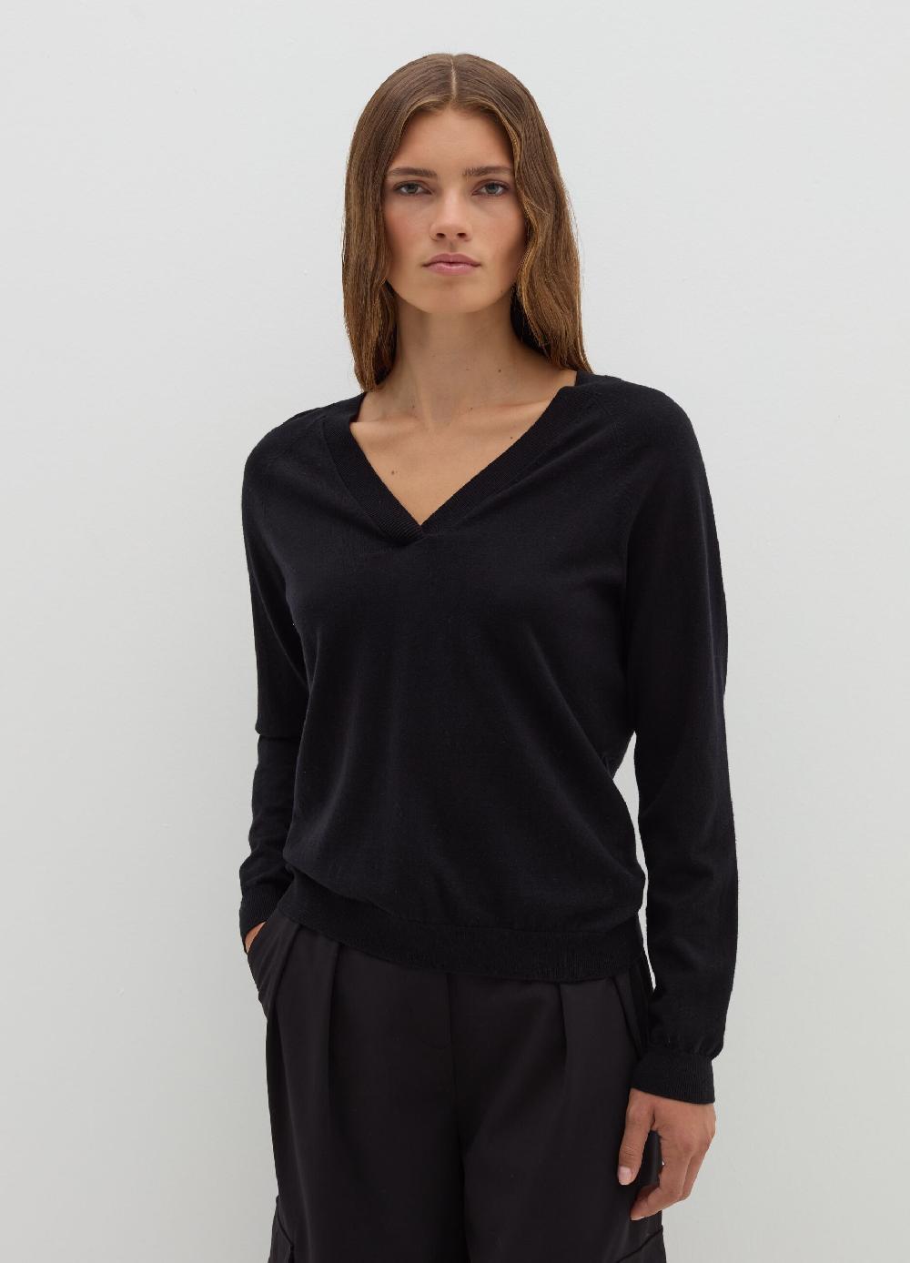 Stefanel Pullover in lana cotone e cashmere scollo a V Negozio online di fabbrica