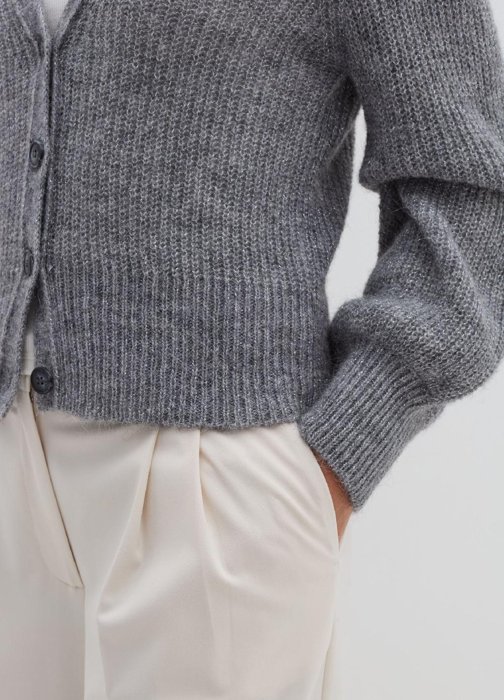 Stefanel Cardigan in lurex con scollo a V Shopping online