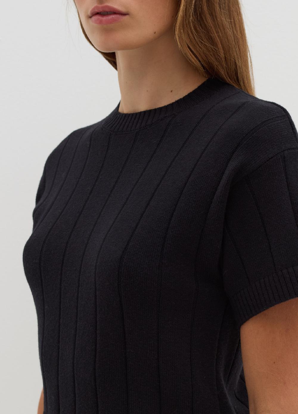 Stefanel Maglia a maniche corte in lana cotone e cashmere Vendite stagionali