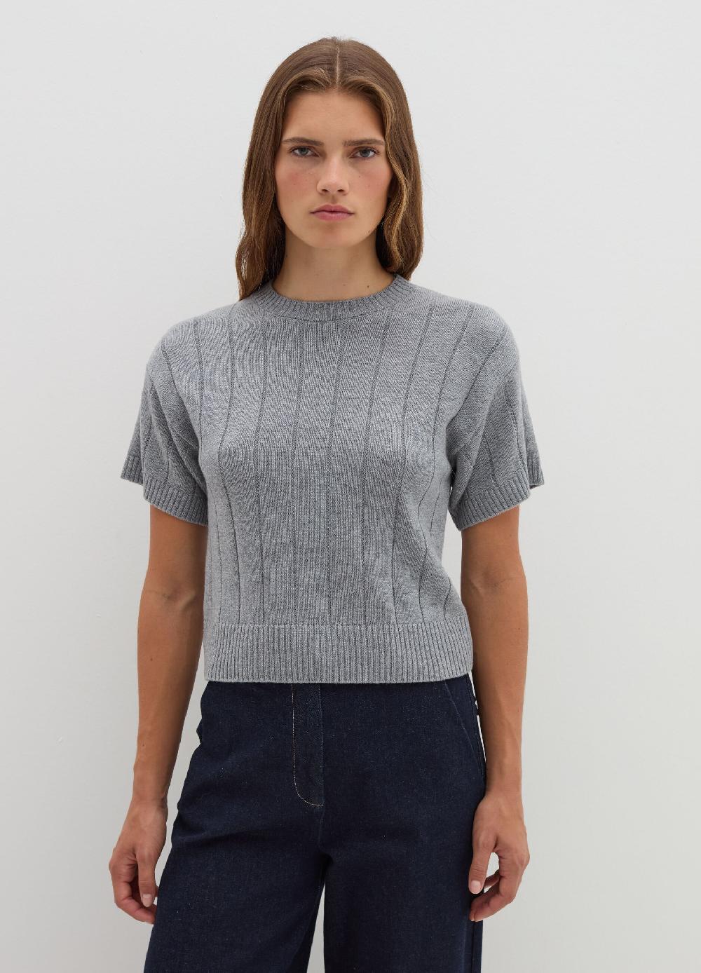 Stefanel Maglia a maniche corte in lana cotone e cashmere Cyber Monday