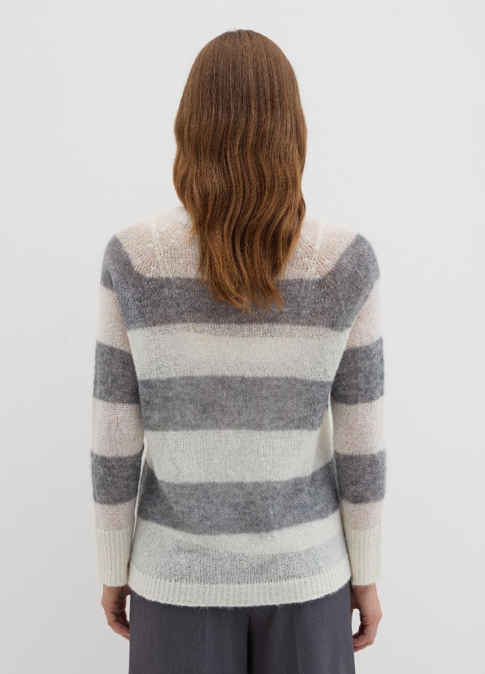 Stefanel Maglia in alpaca leggero a righe Offerta natalizia