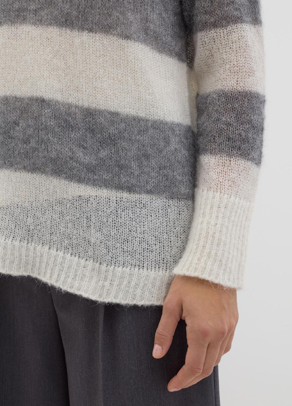 Stefanel Maglia in alpaca leggero a righe Offerta natalizia