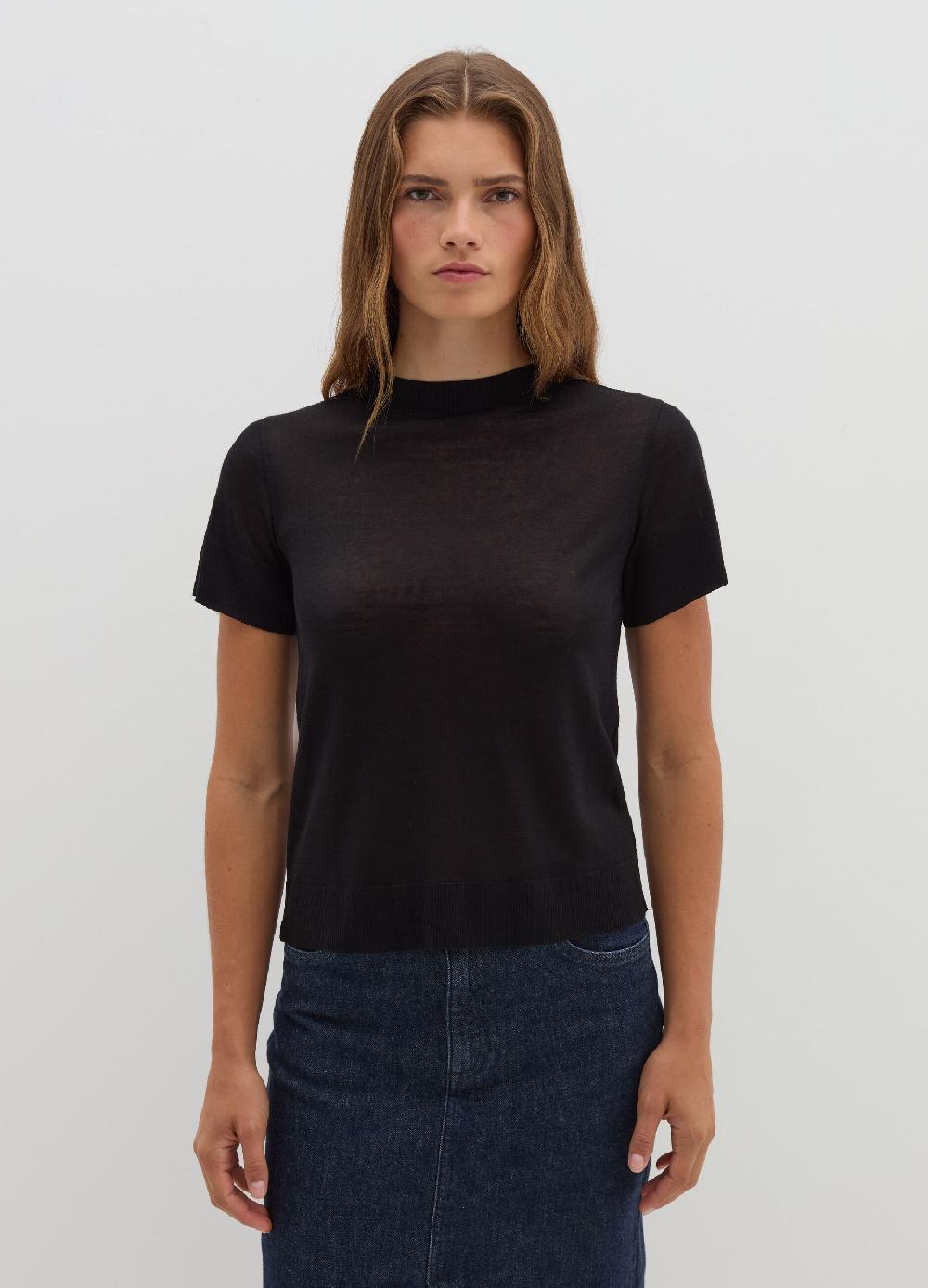 Stefanel T-shirt in lana e Lyocell Offerta Pasqua