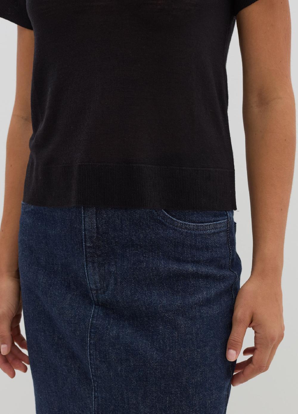 Stefanel T-shirt in lana e Lyocell Offerta Pasqua