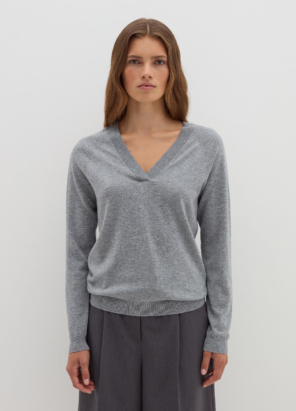 Stefanel Pullover in lana cotone e cashmere scollo a V Offerta Giorno del Papà