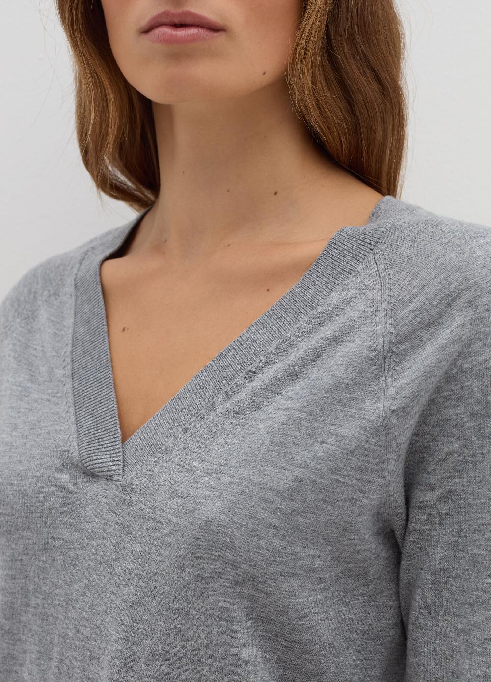 Stefanel Pullover in lana cotone e cashmere scollo a V Offerta Giorno del Papà