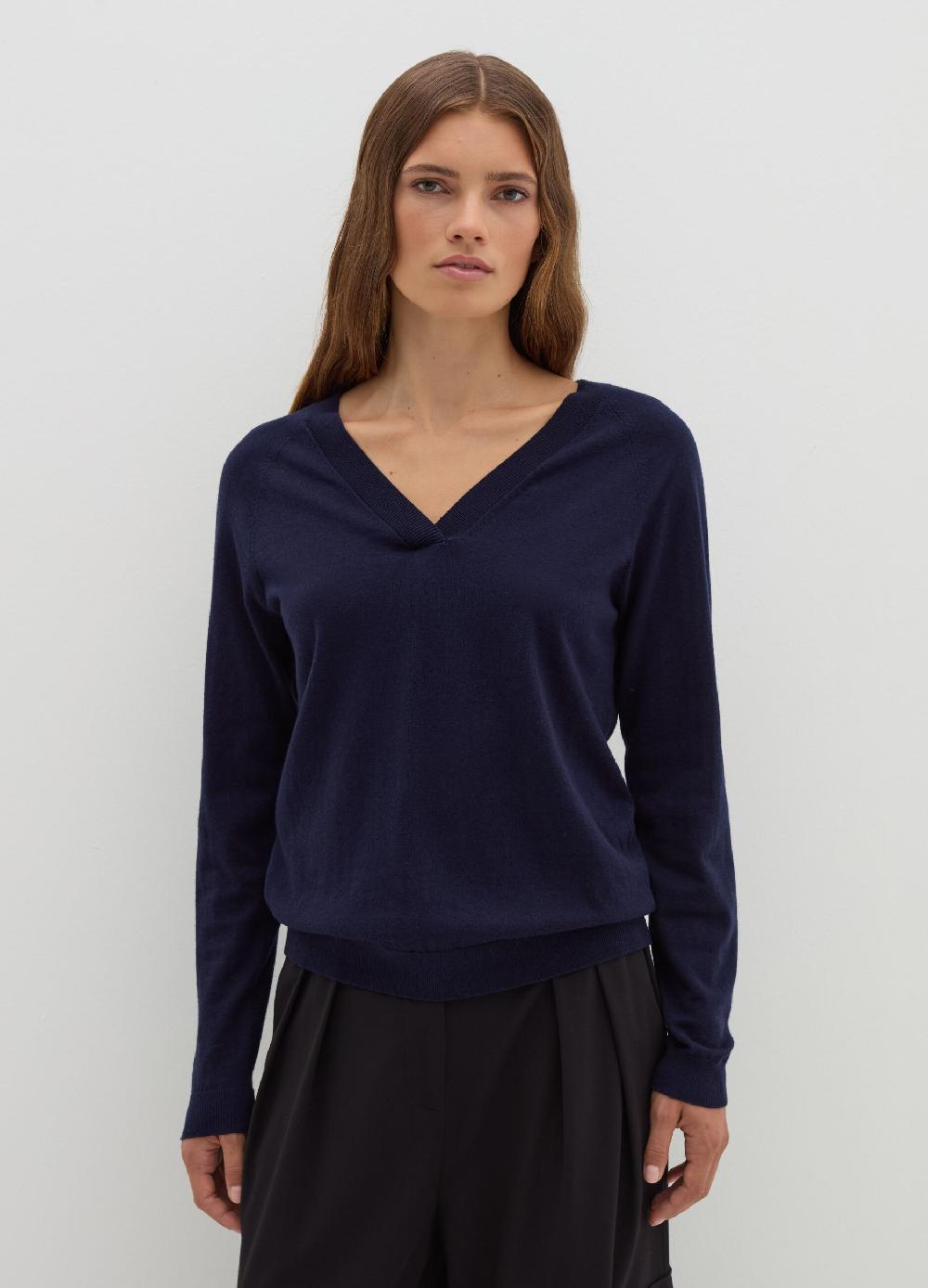 Stefanel Pullover in lana cotone e cashmere scollo a V Offerta Anniversario