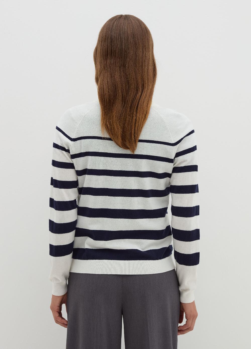 Stefanel Maglia a righe in lana cotone e cashmere Smaltimento dello stoccaggio