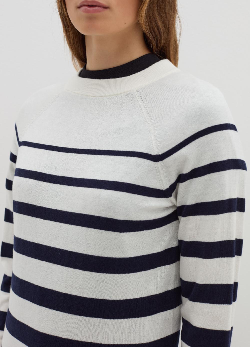Stefanel Maglia a righe in lana cotone e cashmere Smaltimento dello stoccaggio