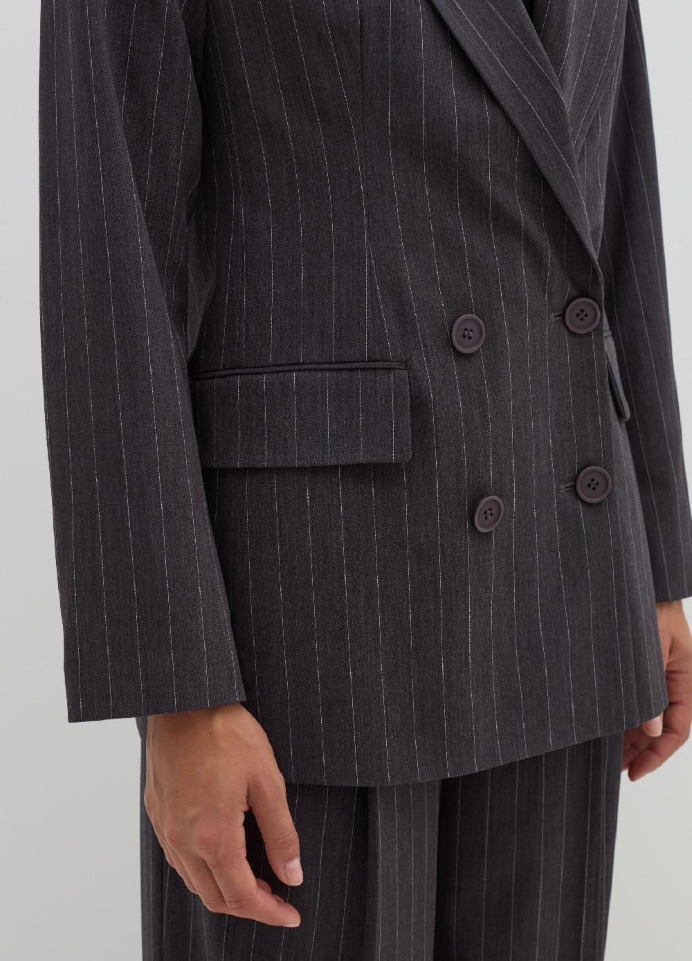 Stefanel Blazer gessato doppiopetto Liquidazione