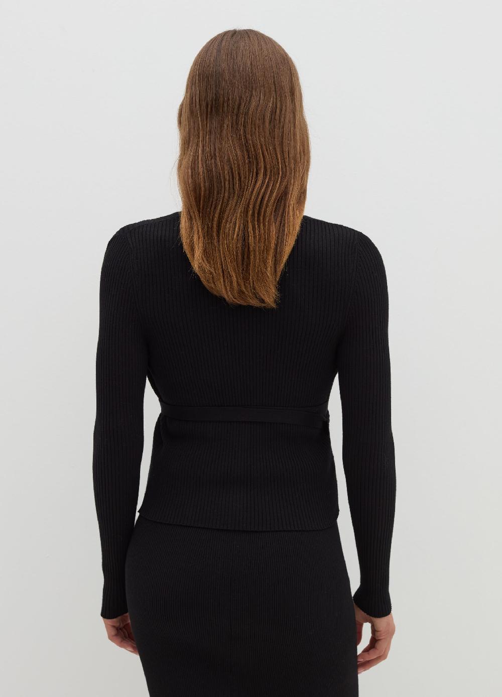 Stefanel Cardigan in crêpe a costine Sconti VIP