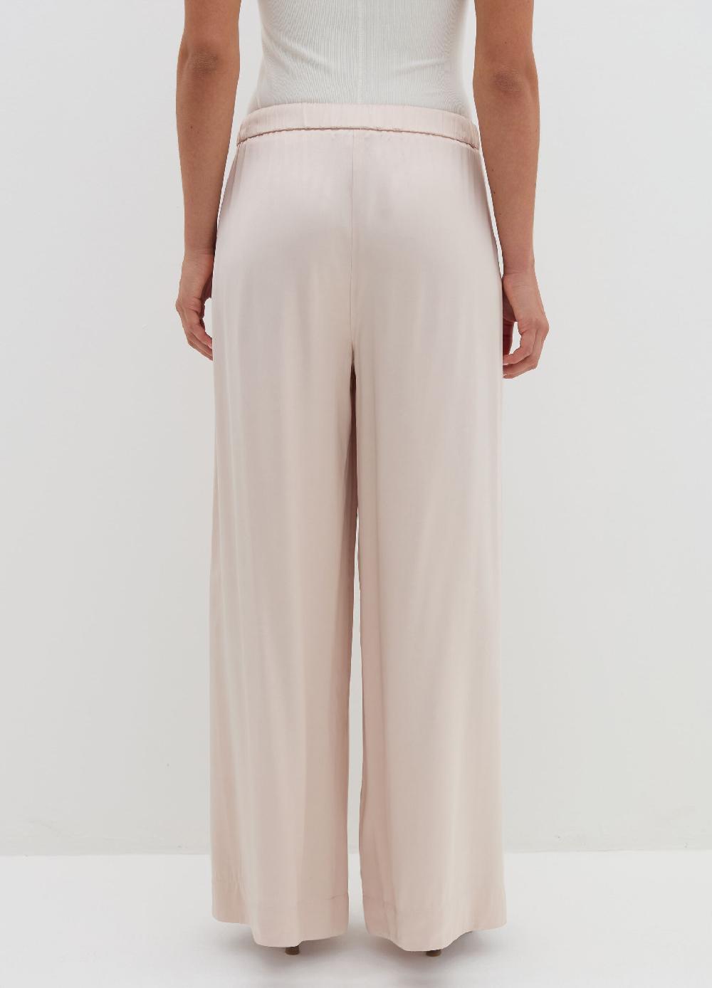 Stefanel Pantalone fluido pigiama in viscosa satin Ultimo giorno