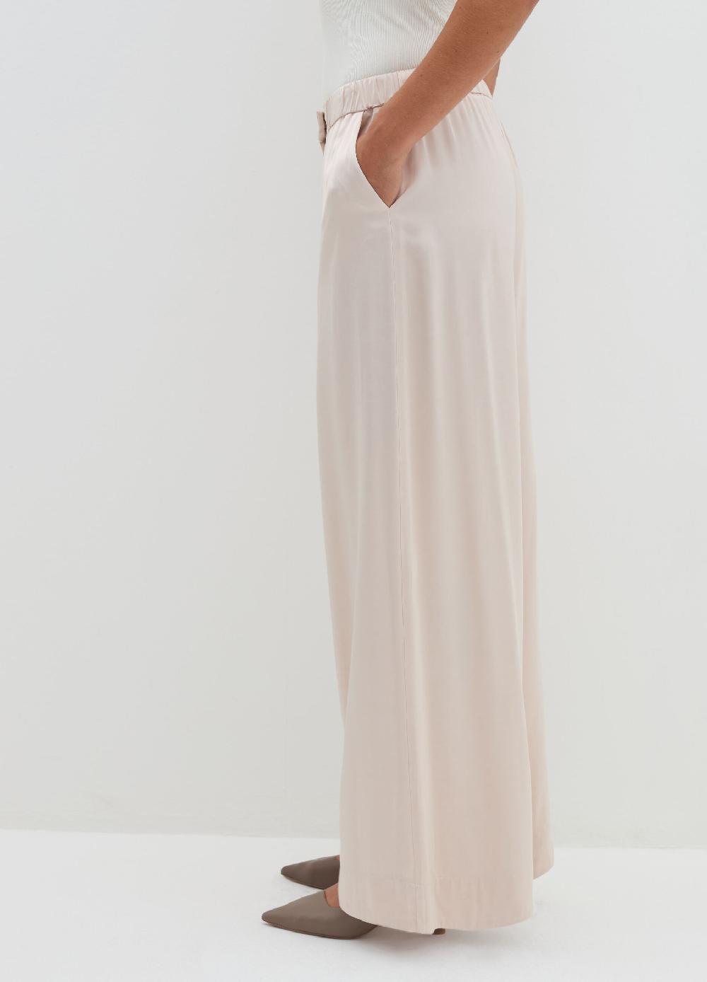Stefanel Pantalone fluido pigiama in viscosa satin Ultimo giorno