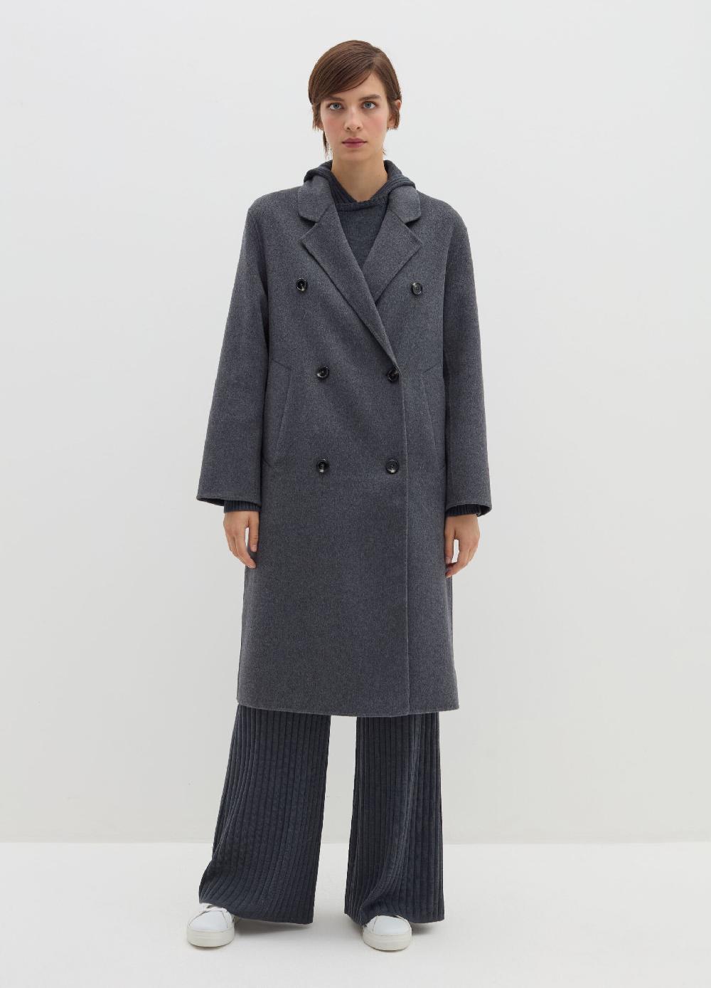 Stefanel Cappotto lungo doppiopetto in panno Fino al 65% di sconto