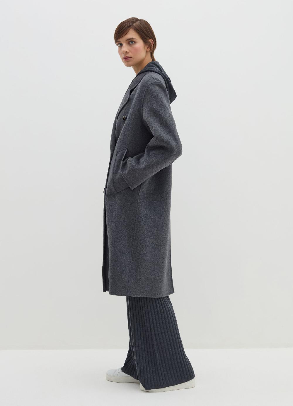 Stefanel Cappotto lungo doppiopetto in panno Fino al 65% di sconto