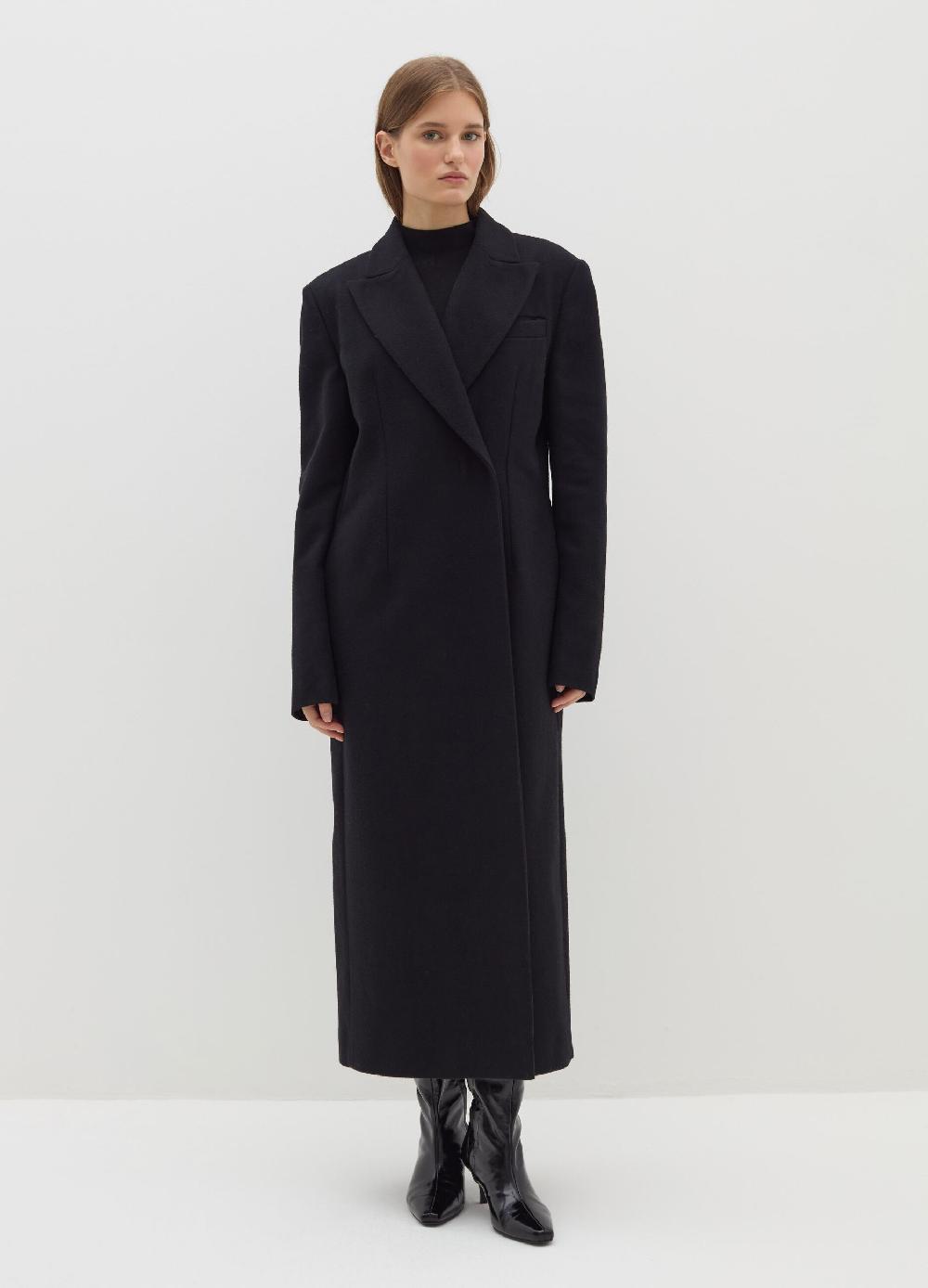 Stefanel Cappotto lungo doppiopetto in lana batavia Super sconto