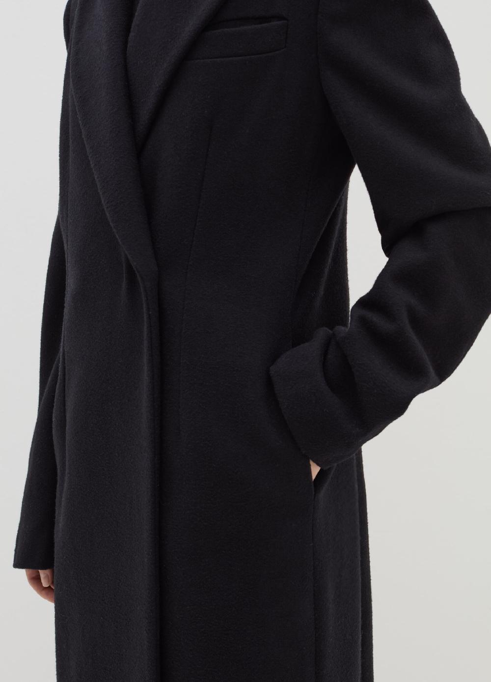 Stefanel Cappotto lungo doppiopetto in lana batavia Super sconto