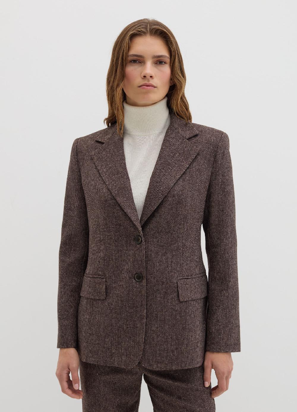 Stefanel Blazer monopetto in tweed Trasporto libero internazionale