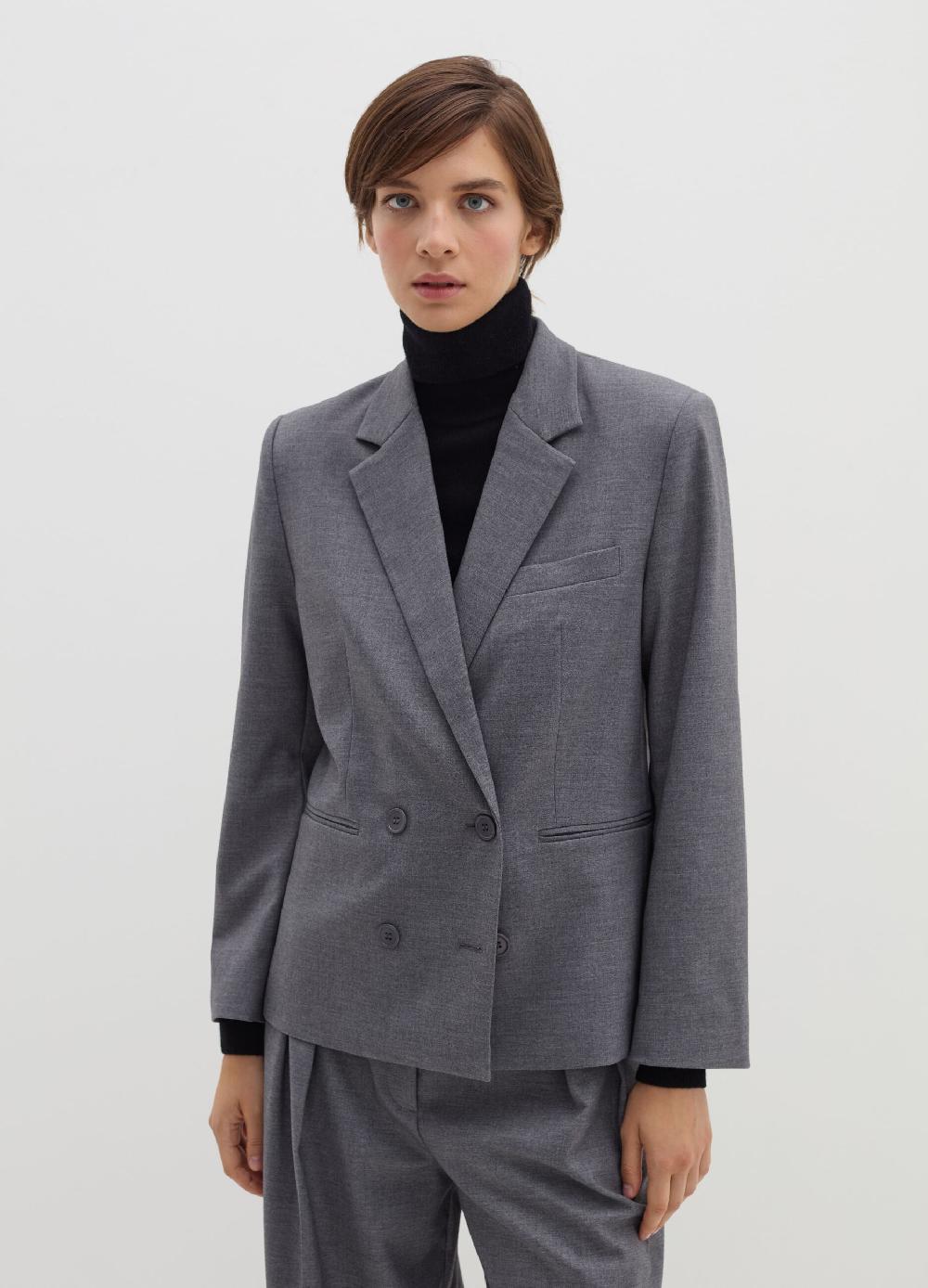 Stefanel Blazer doppiopetto in flanella Sconti questo mese
