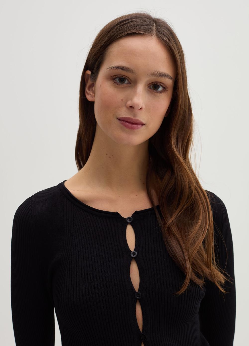Stefanel Cardigan in crêpe con dettagli cut out Nuovo