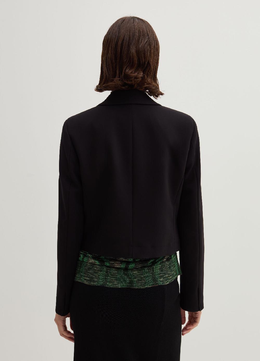 Stefanel Blazer cropped monopetto in crêpe doppia Qualità