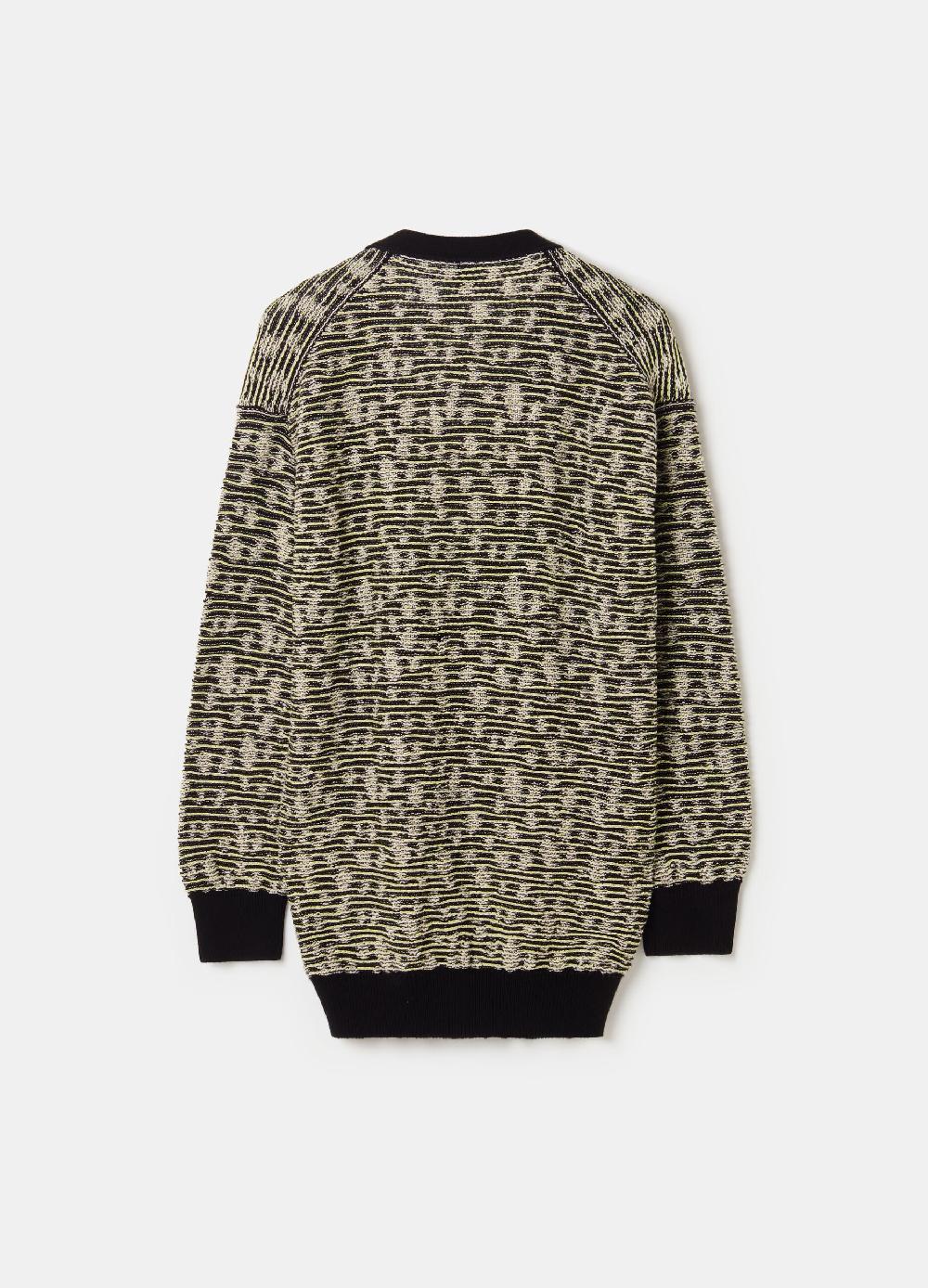 Stefanel Cardigan jacquard con scollo a V Promozione