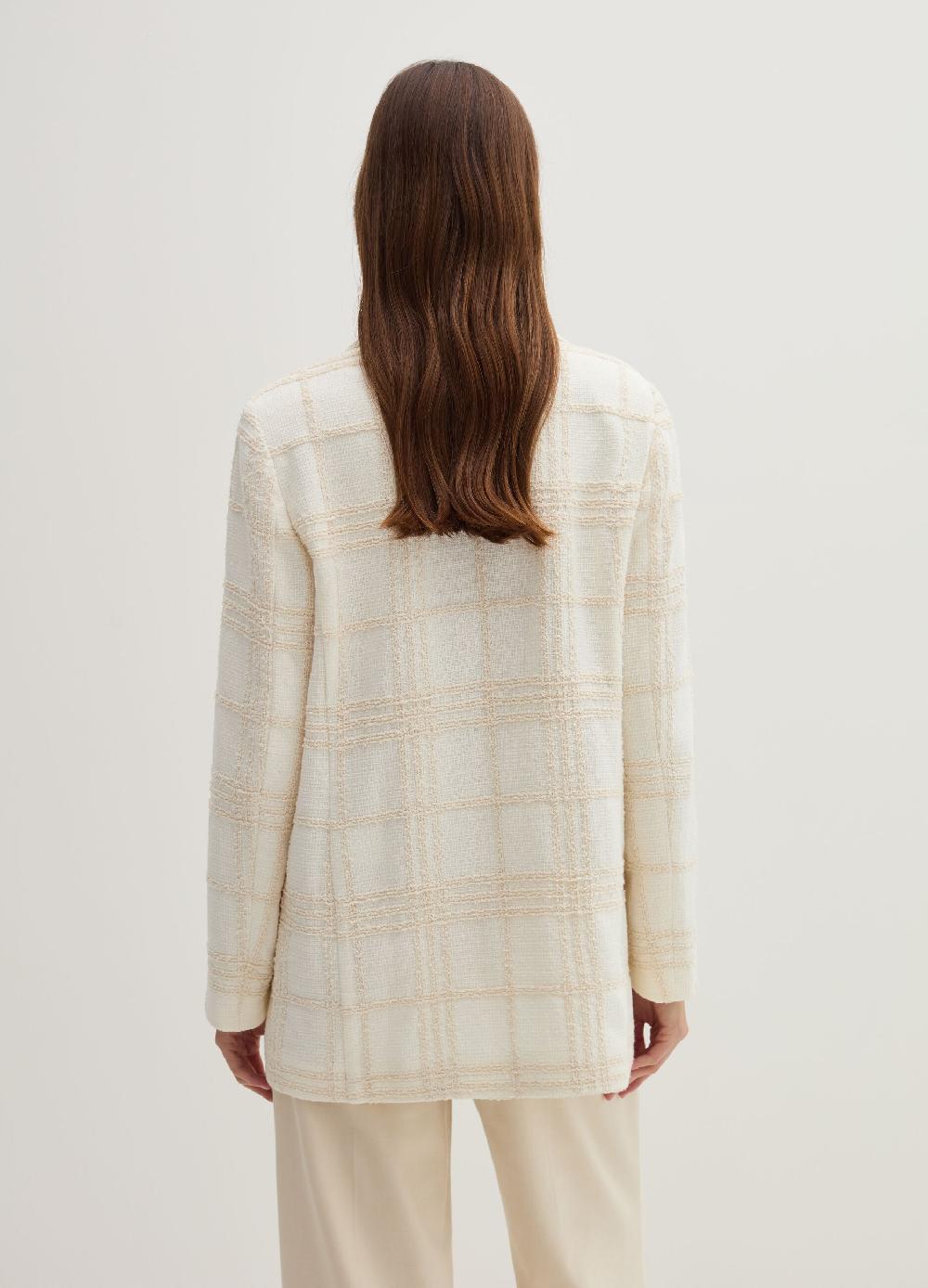 Stefanel Blazer in boucle windowpane Spedizione Gratuita