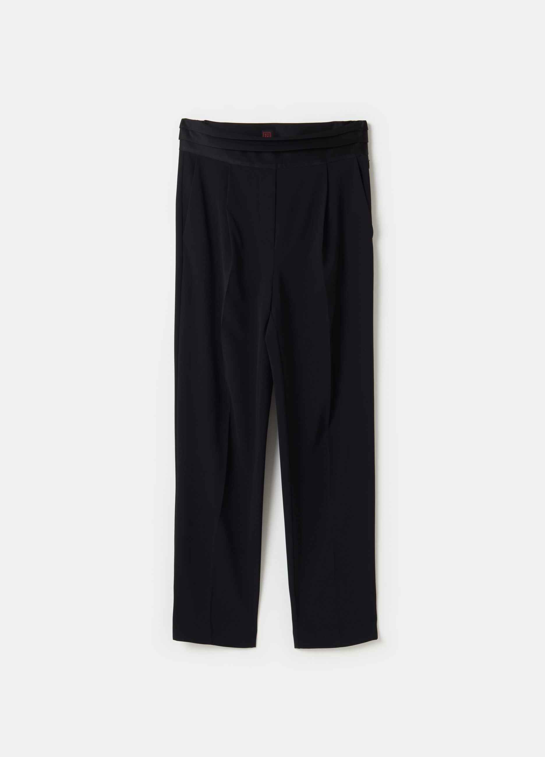 Stefanel Pantalone ankle straight fit in cadi tecnico Negozi Online