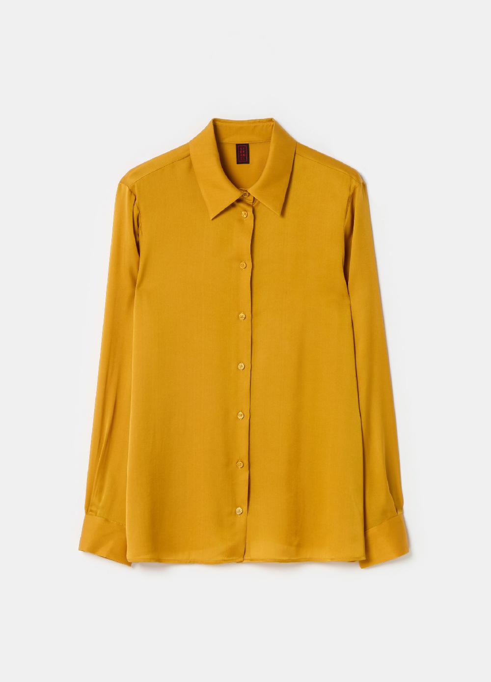 Stefanel Camicia regular fit in satin Hotsell