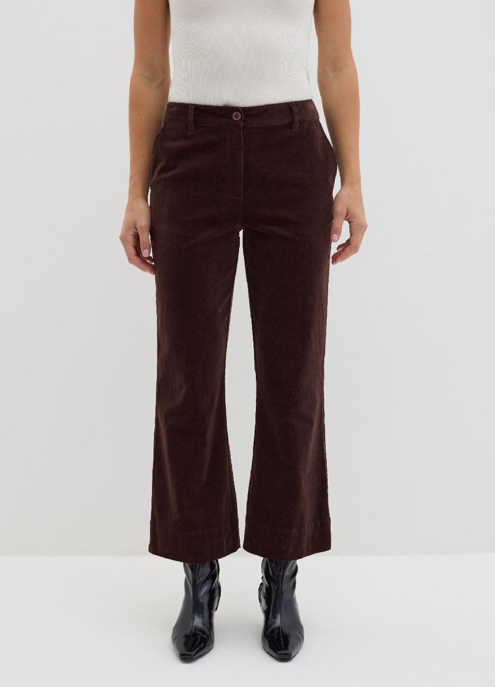 Stefanel Pantalone flare fit in corduroy Vendita Economica