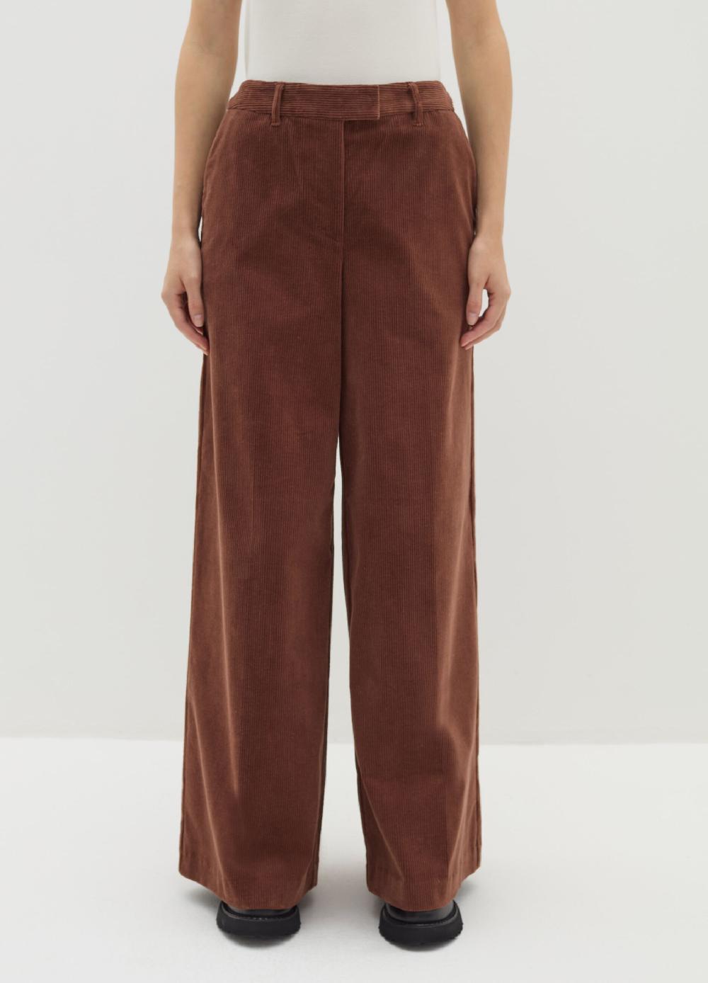 Stefanel Pantalone a gamba larga in corduroy Negozio