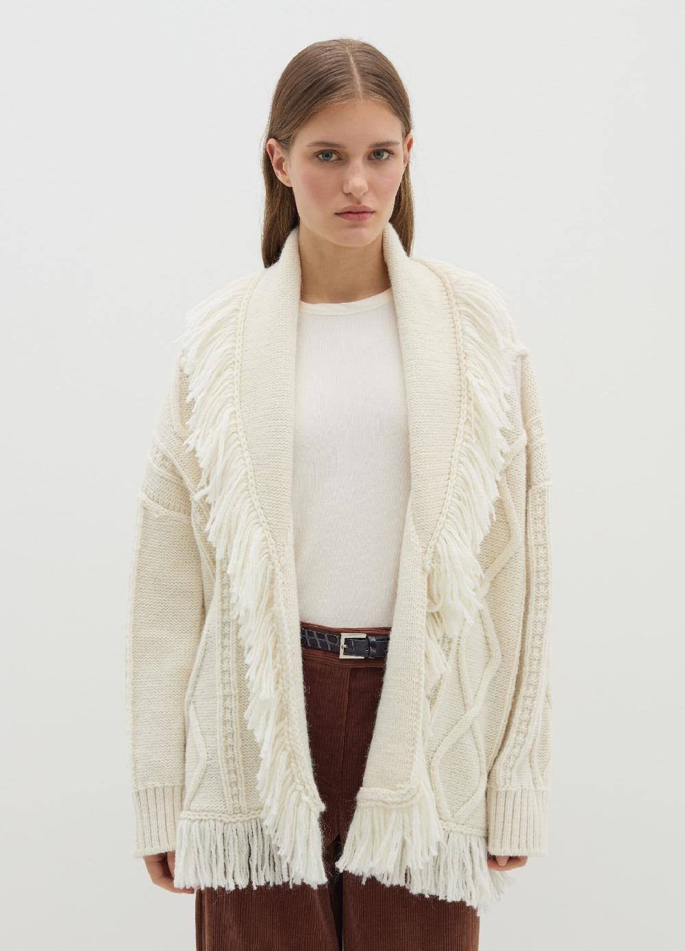 Stefanel Cardigan a rombi con frange In Saldo