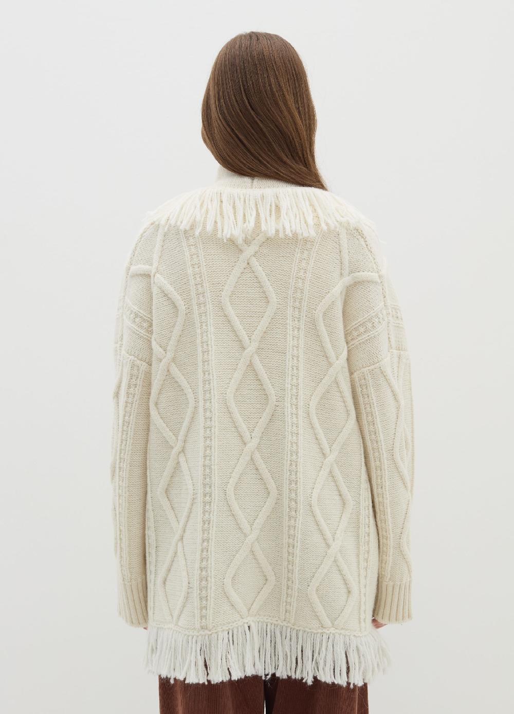 Stefanel Cardigan a rombi con frange In Saldo