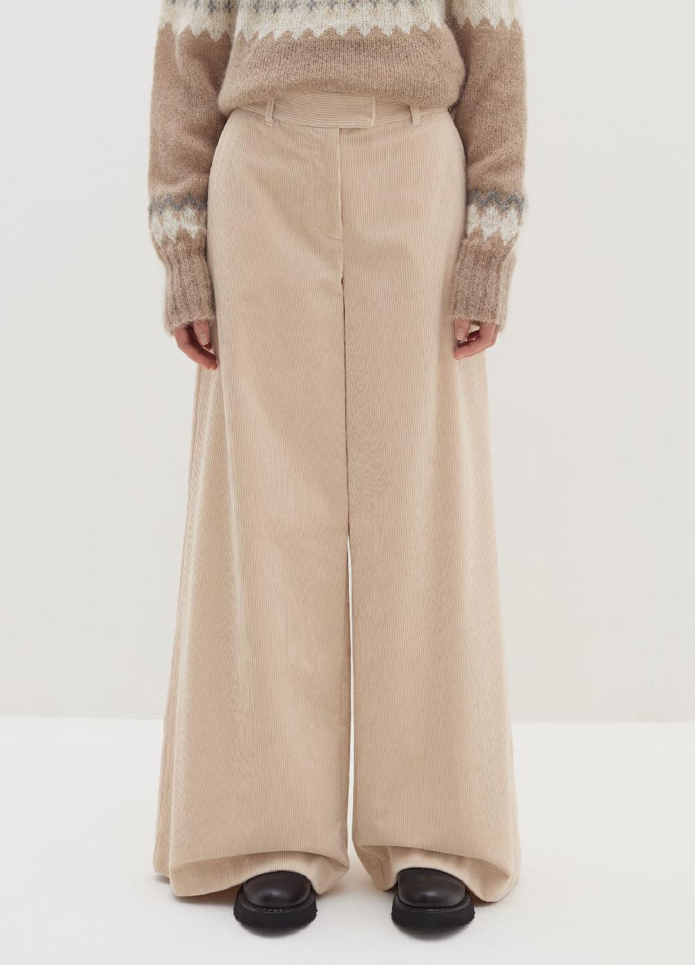 Stefanel Pantalone a gamba larga in corduroy Nuova