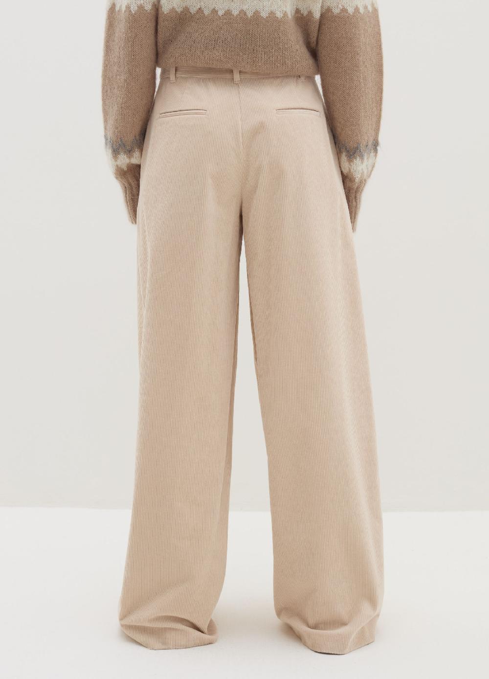 Stefanel Pantalone a gamba larga in corduroy Nuova