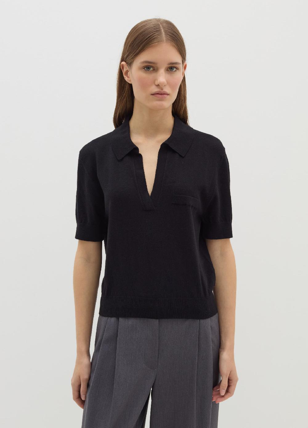 Stefanel Maglia in lana e seta con scollo a polo Spedizione gratuita
